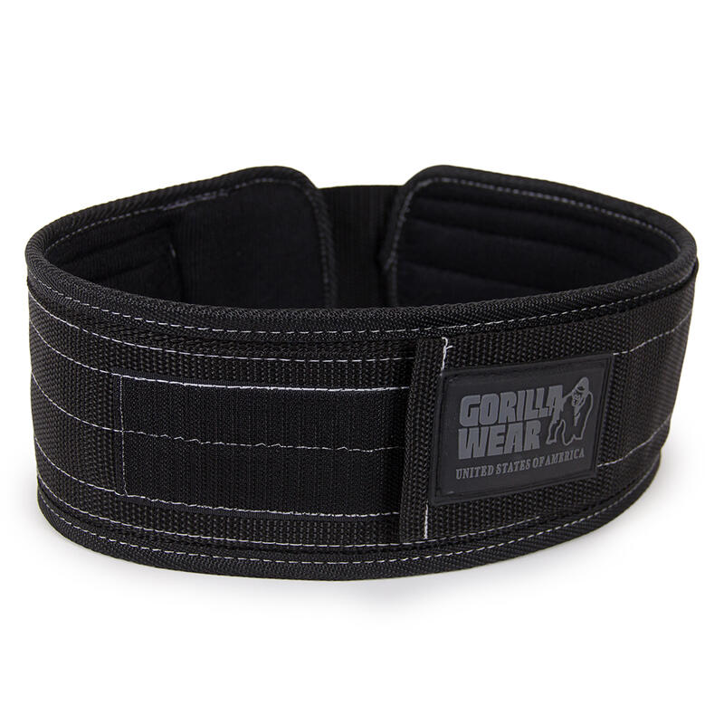 4 Inch Nylon Ceinture de levage - Noir/Grau /L