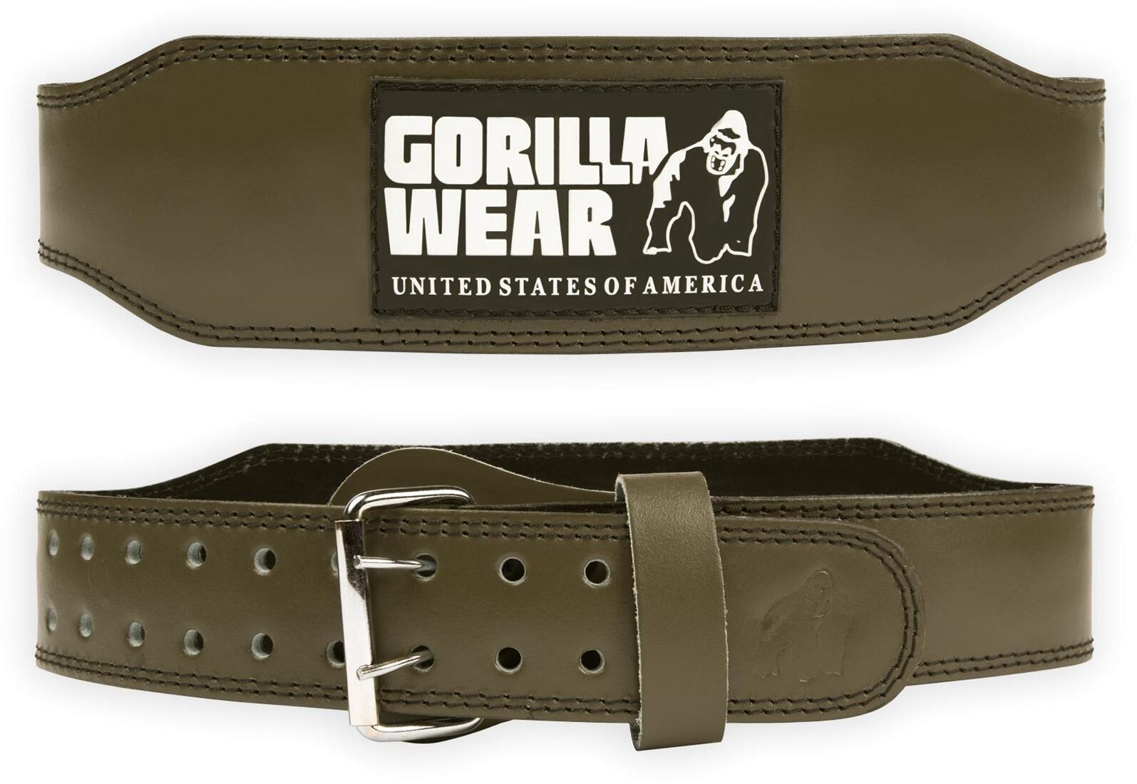 GORILLA WEAR Pelle imbottita da 4 pollici Cintura di sollevamento - Army Verde