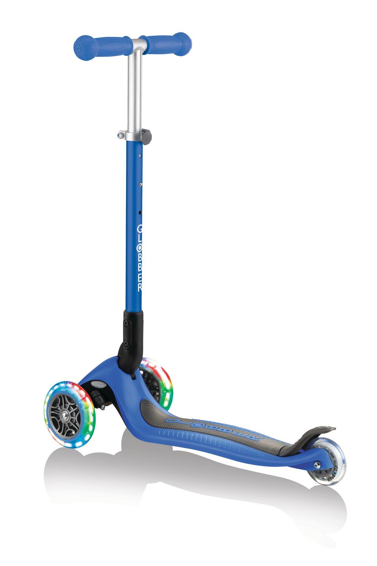 Globber Primo Foldable Lights step met 3 wielen in blauw 5/7