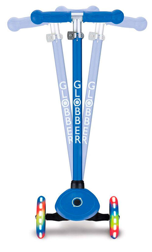 Globber Primo Foldable Lights step met 3 wielen in Rood 4/7