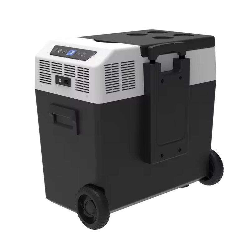 Glacière Électrique à Roulettes avec Compresseur - 50L, 12/220V, 10/-22ºC