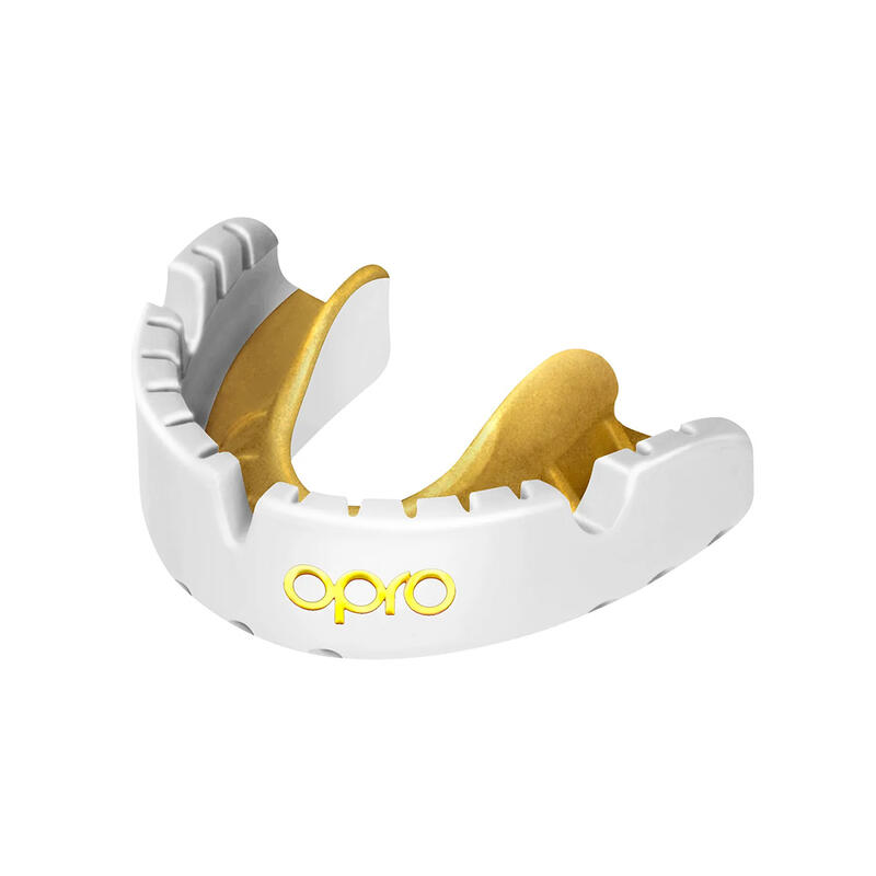 Protège-dents Opro Gold Ultra Fit Braces Blanc Et Or