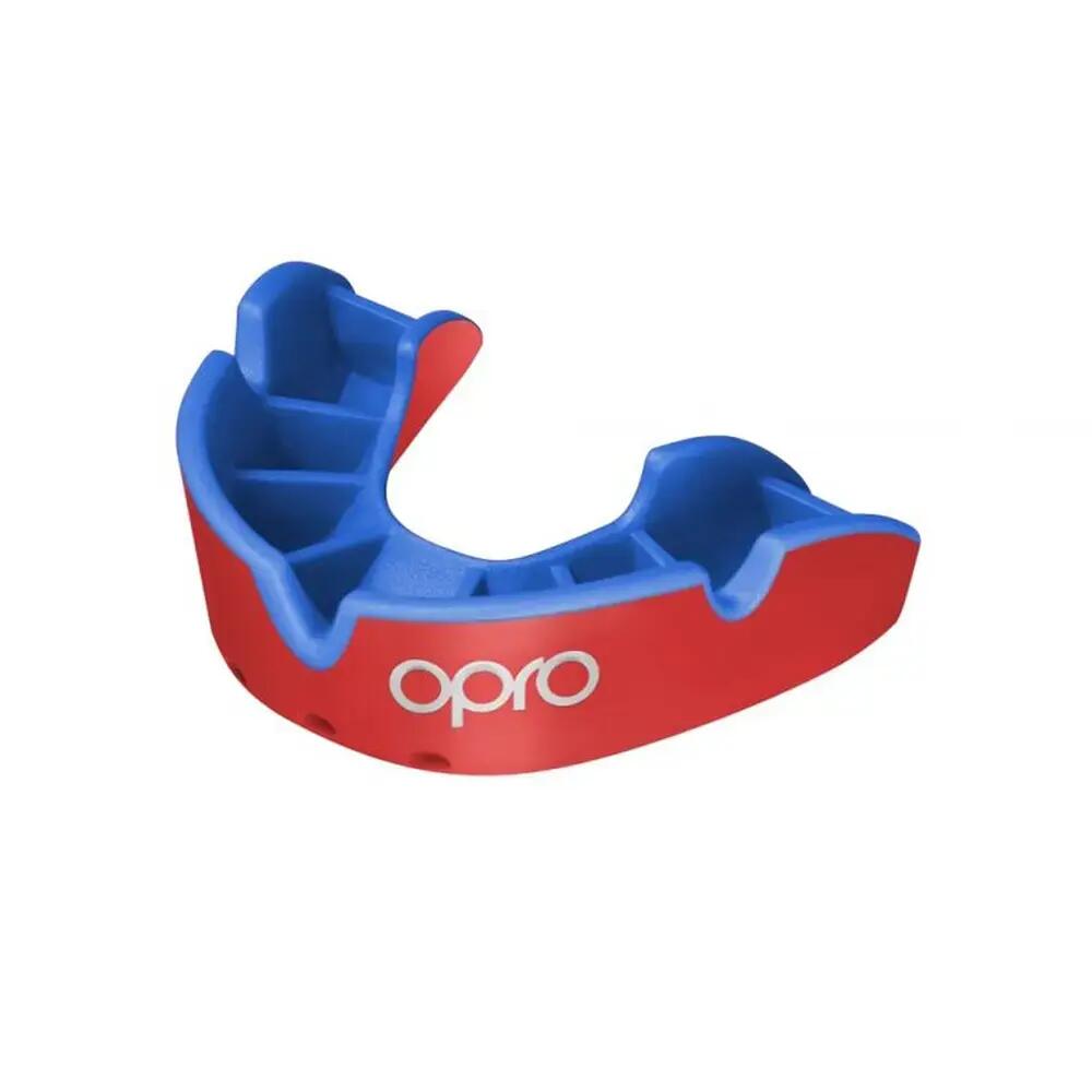 Mouthguard OPRO Silver Adult Red/Dark – Blue
