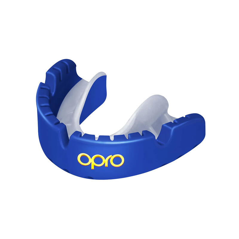 Protège-dents Opro Gold Ultra Fit Braces Bleu Roi Et Blanc