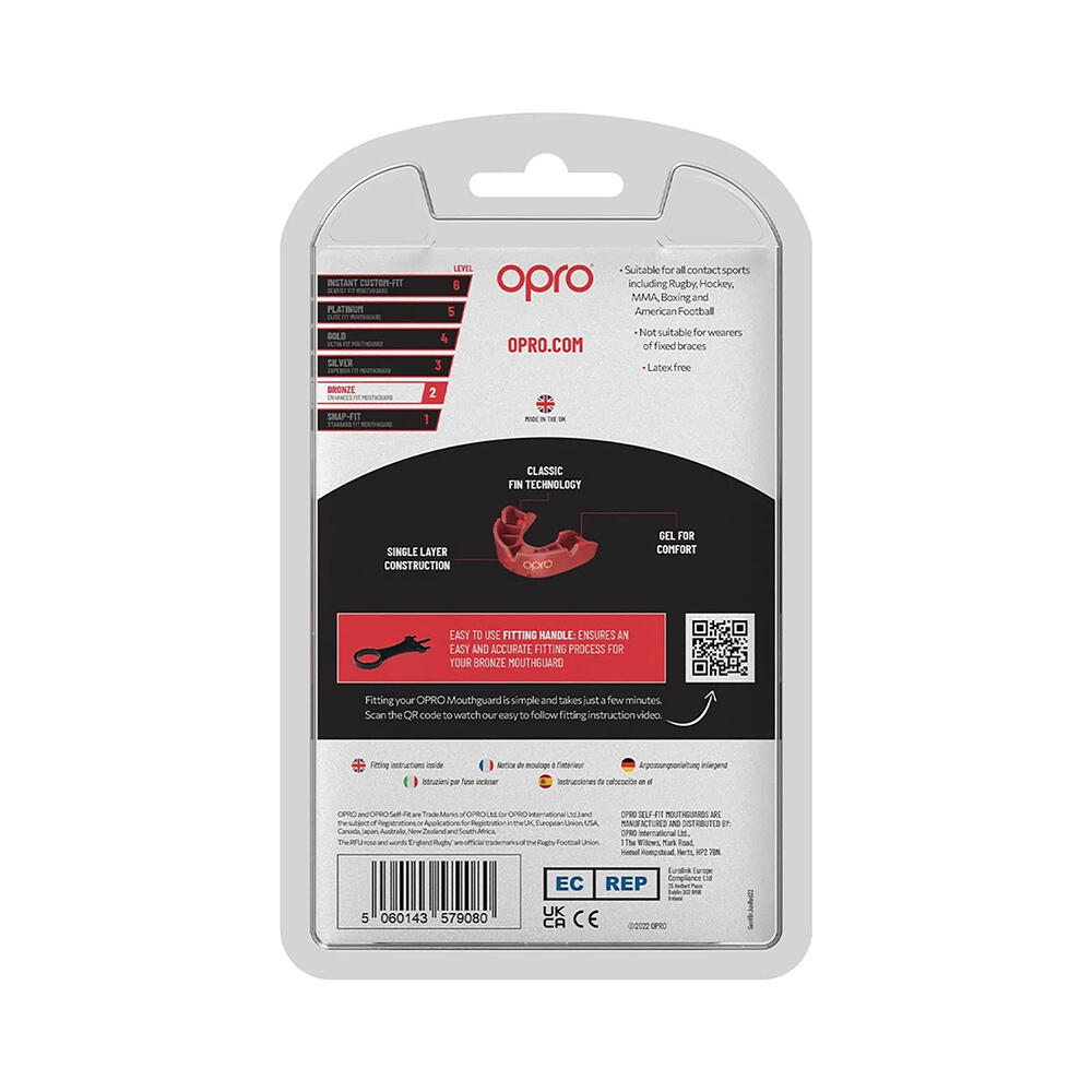 Protège dents rouge Opro Bronze pour enfant 3/5
