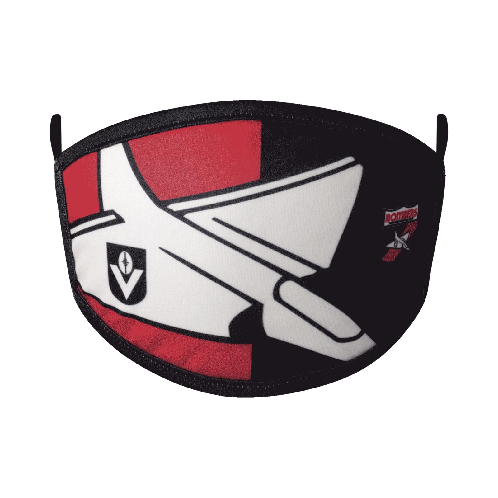 Essendon Bombers AFL Adults Face Mask 2 Pack