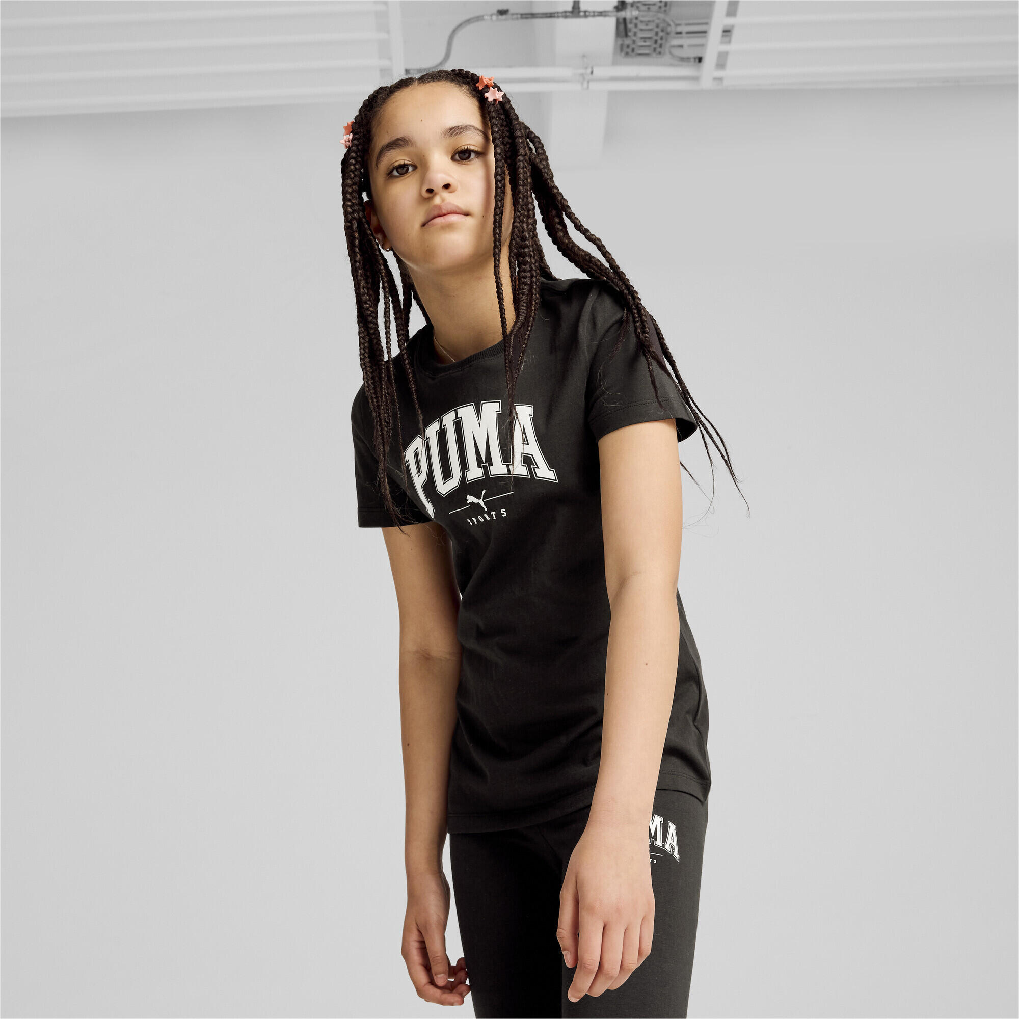 T-shirt PUMA SQUAD per ragazze PUMA Black 3/6