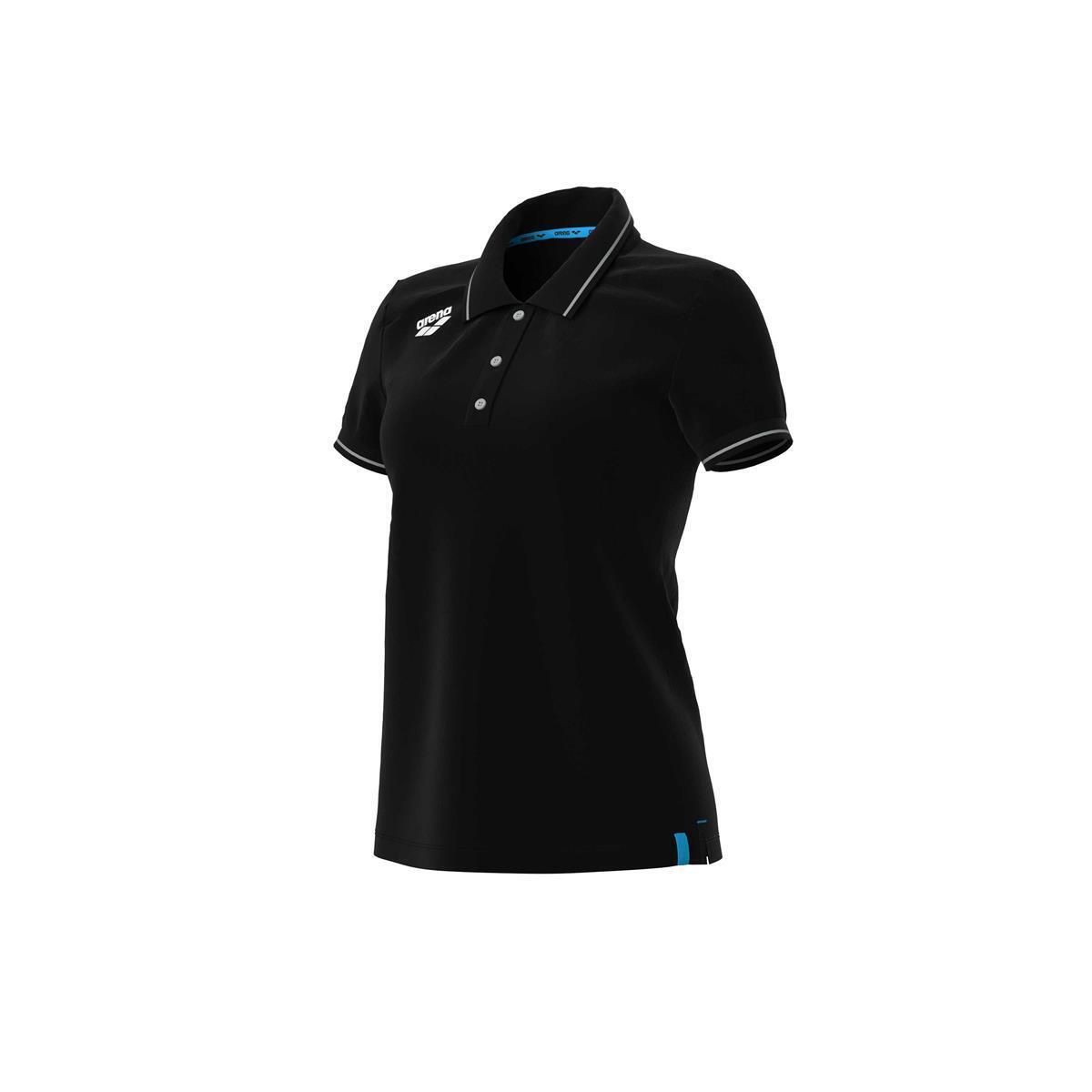 Arena - Polo Coton Femme Arena Team Solid - T-shirt Manches Courtes - Noir - 40 M - Decathlon