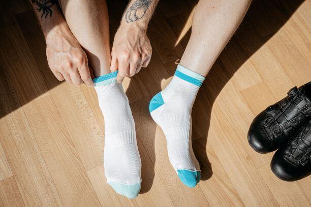 CHAUSSETTES DE VÉLO DE ROUTE COURTES UNISEX 3/5