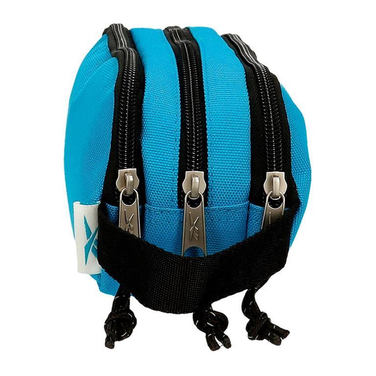 Estojo de três compartimentos Unisex Reebok Boston 10cm Azul 4/5