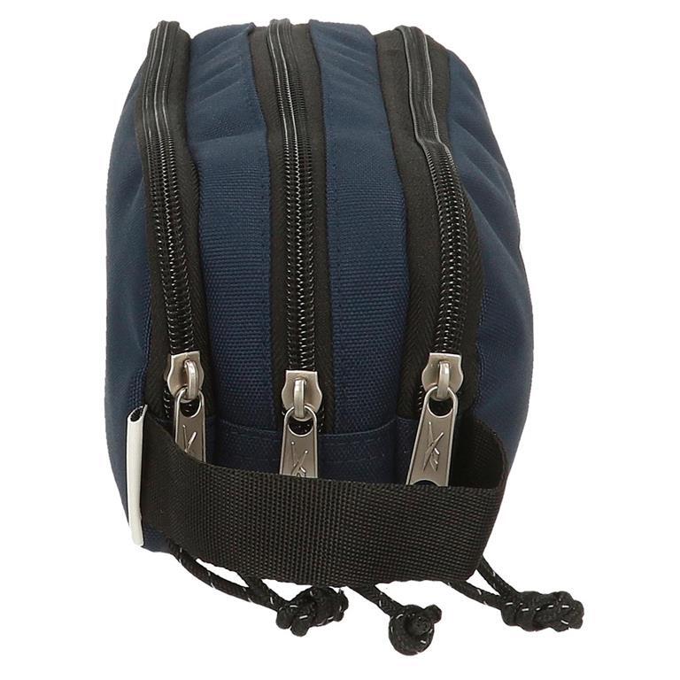 Estojo de três compartimentos Unisex Reebok Boston 10cm Azul marinho 4/5