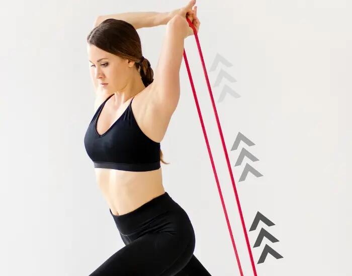Zestaw 5 gum oporowych do ćwiczeń power band 208 cm, opór 2–45 kg 10/10