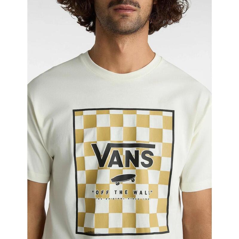 Camisetas para Hombre Vans Classic print box Beige