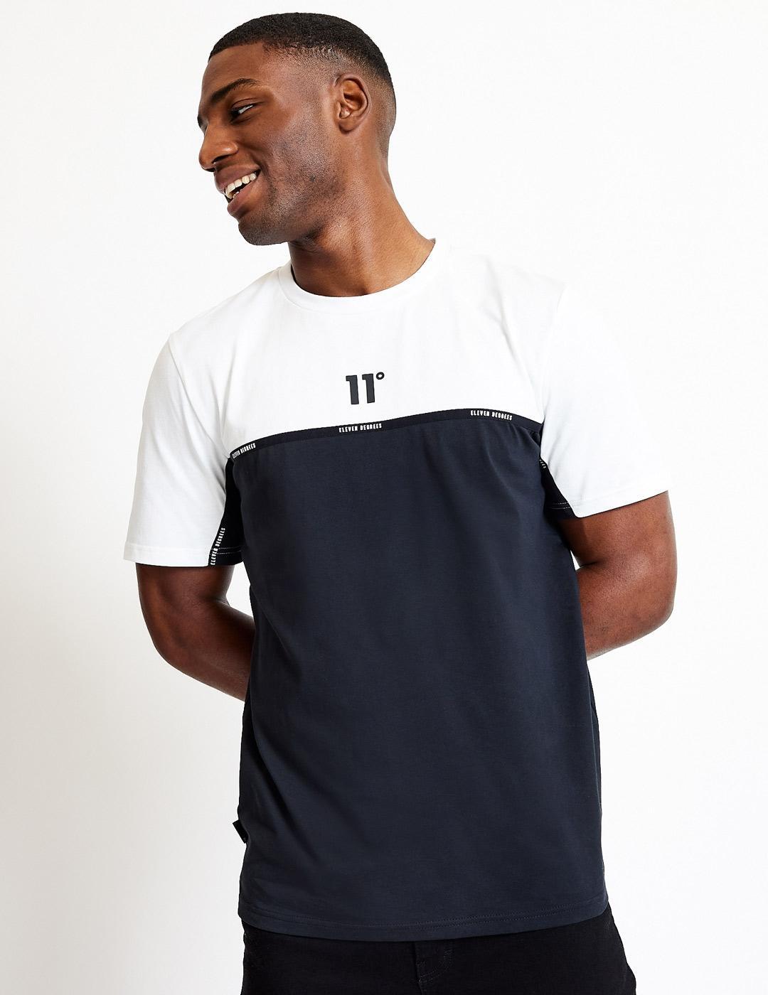Camisetas para Hombre Eleven degrees Colour block taped Negro 1/5