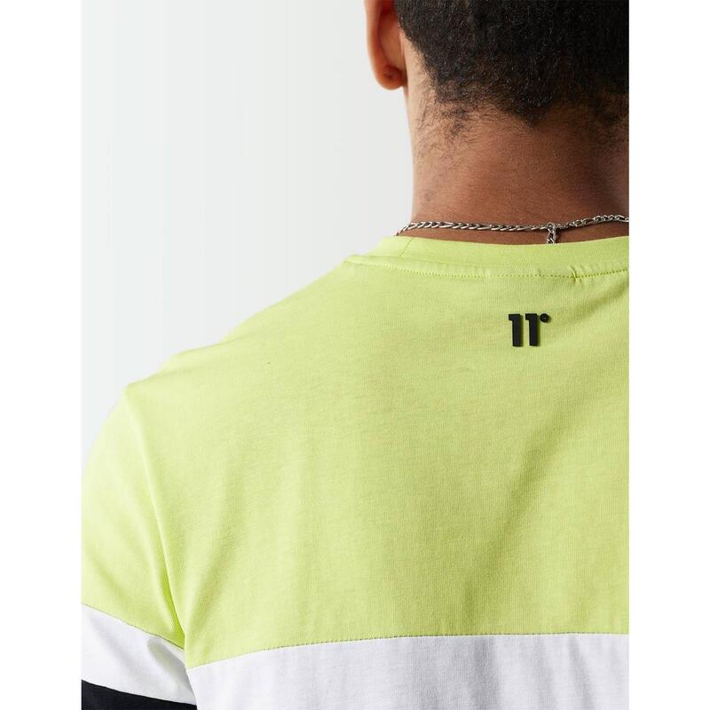 Camiseta 11º TRIPLE PANEL- Black / White / Lime