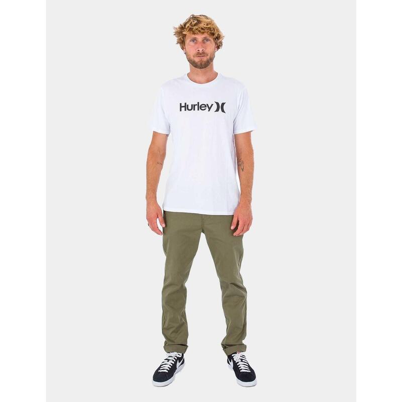 Camisetas para Hombre Hurley Evd wash core oao solid Blanco