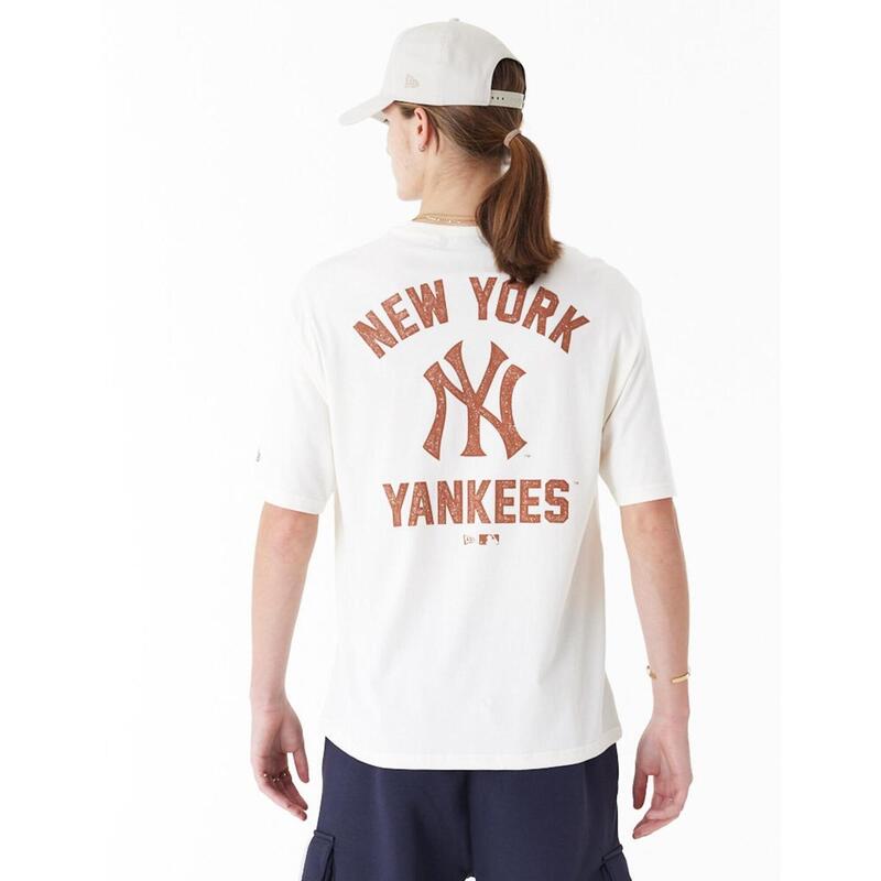 Camiseta NEW ERA MLB WORDMARK OS NEYYAN - Offwhite/Brown