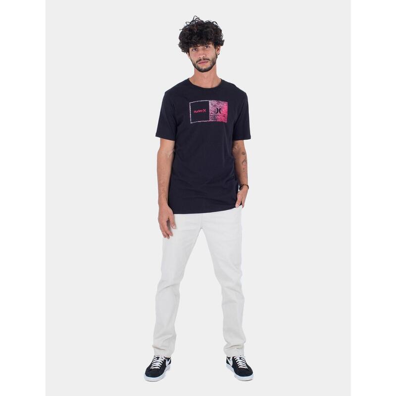 Camisetas para Hombre Hurley Evd halfer gradient Negro