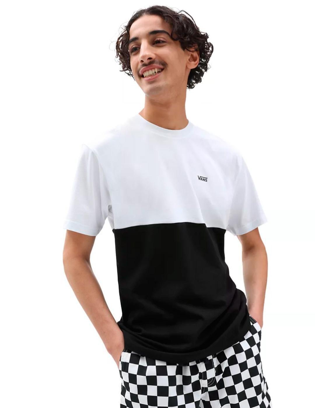 Camiseta masculina vans colorblock preto.