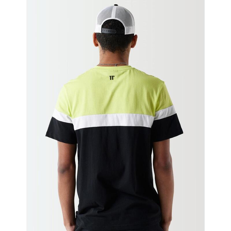 Camiseta 11º TRIPLE PANEL- Black / White / Lime