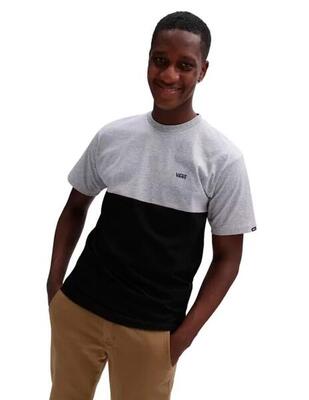 Heren-t-shirt met korte mouwen vans colorblock zwart