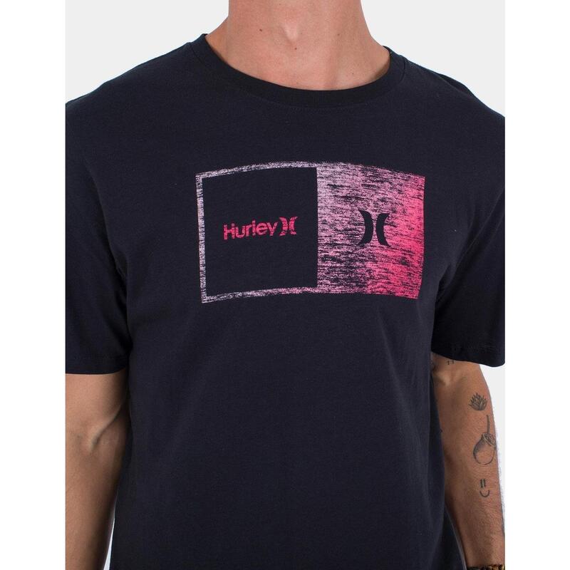 Camisetas para Hombre Hurley Evd halfer gradient Negro