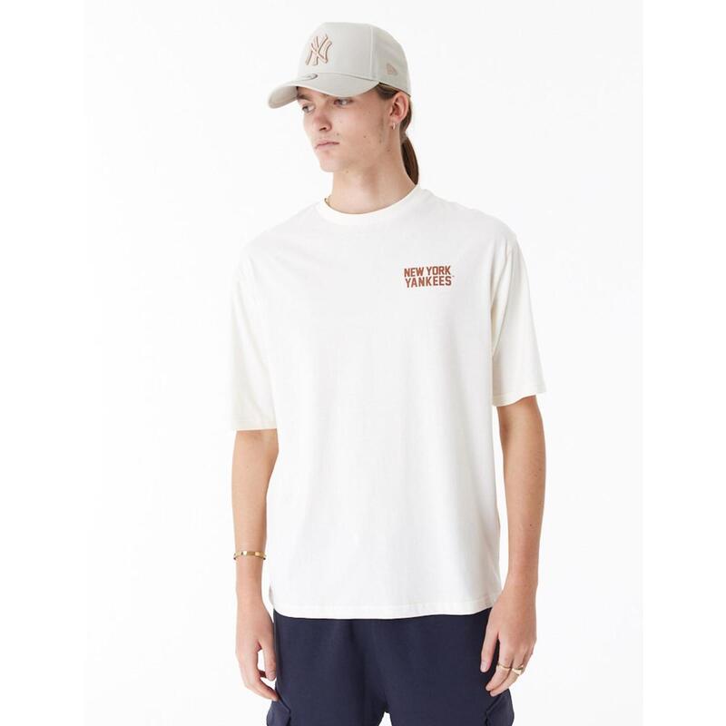 Camiseta NEW ERA MLB WORDMARK OS NEYYAN - Offwhite/Brown