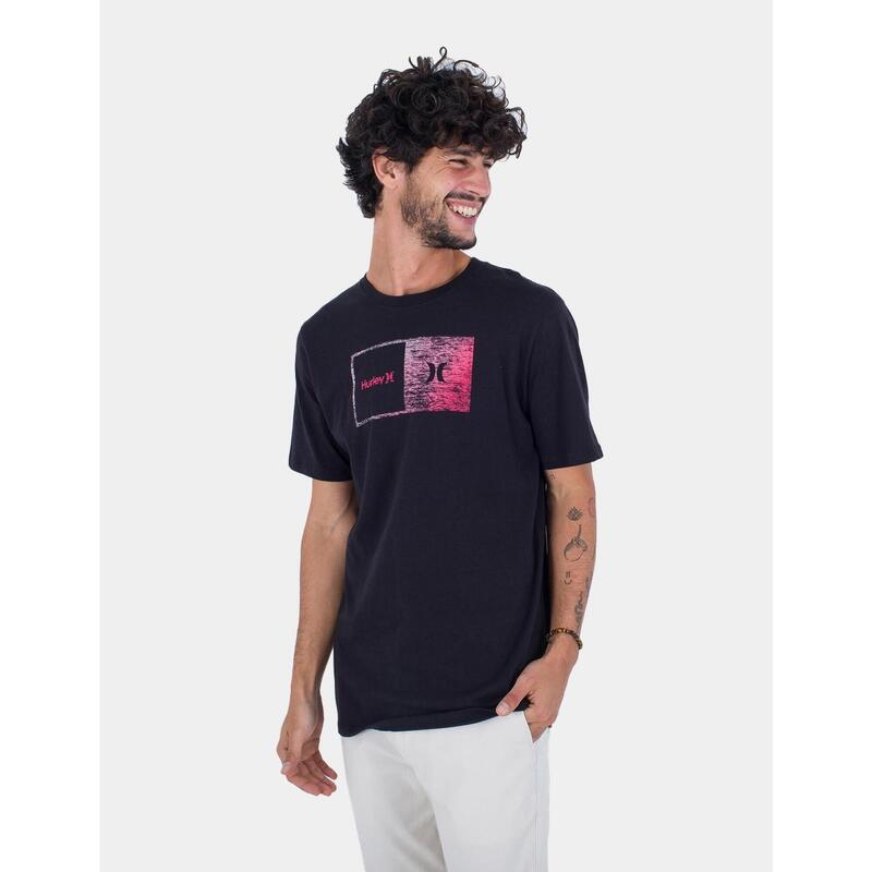 Camisetas para Hombre Hurley Evd halfer gradient Negro