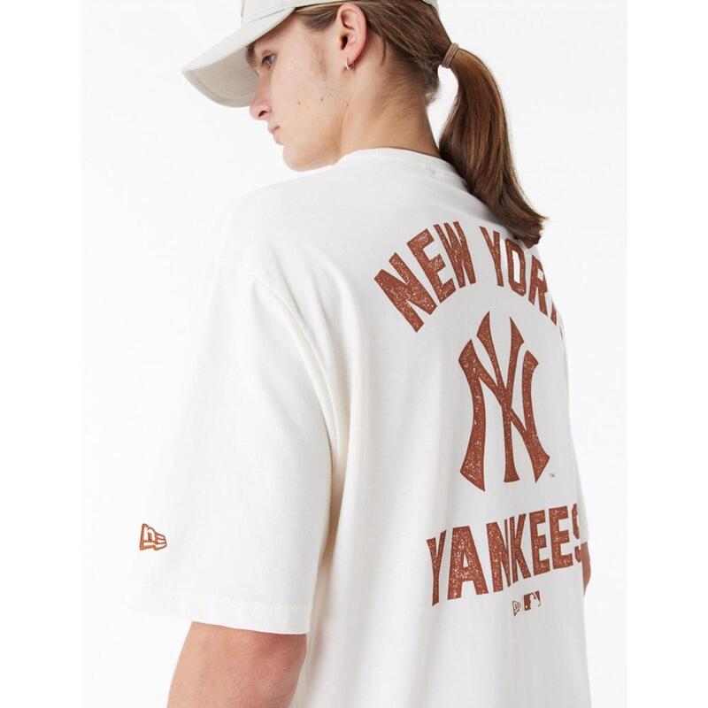 Camiseta NEW ERA MLB WORDMARK OS NEYYAN - Offwhite/Brown