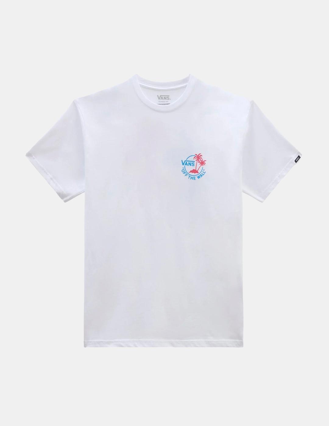 Camiseta Hombre Vans Classic mini dual palm ii Blanco 2/4