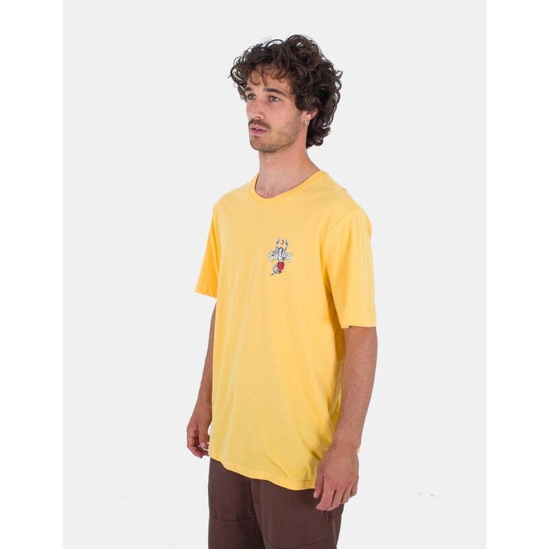 Camisetas para Hombre Hurley Evd poison Amarillo