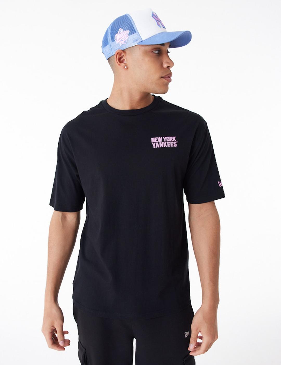 Herren Kurzarm-T-Shirt New Era  WORDMARK OS TEE NEYYAN 60435524  Schwarz 6/6