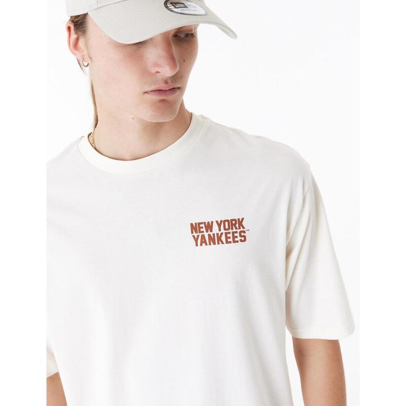 Camiseta NEW ERA MLB WORDMARK OS NEYYAN - Offwhite/Brown