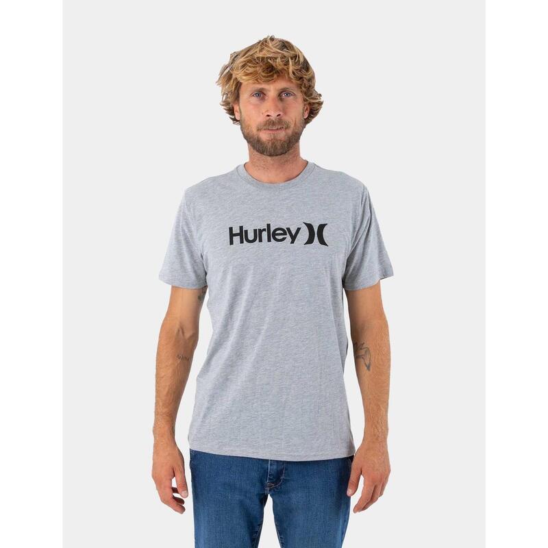 Camisetas para Hombre Hurley Evd wash core oao solid Gris