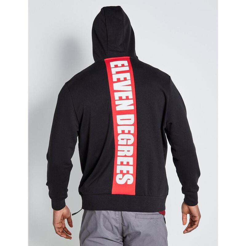 Sudaderas para Hombre Eleven degrees Cut&sew printed back graphic Negro