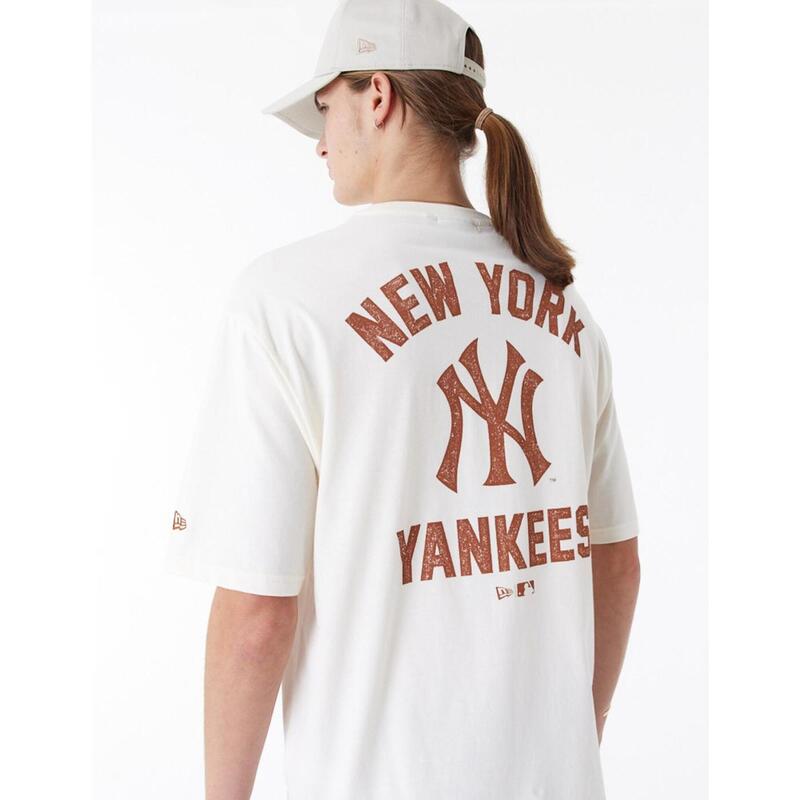 Camiseta NEW ERA MLB WORDMARK OS NEYYAN - Offwhite/Brown