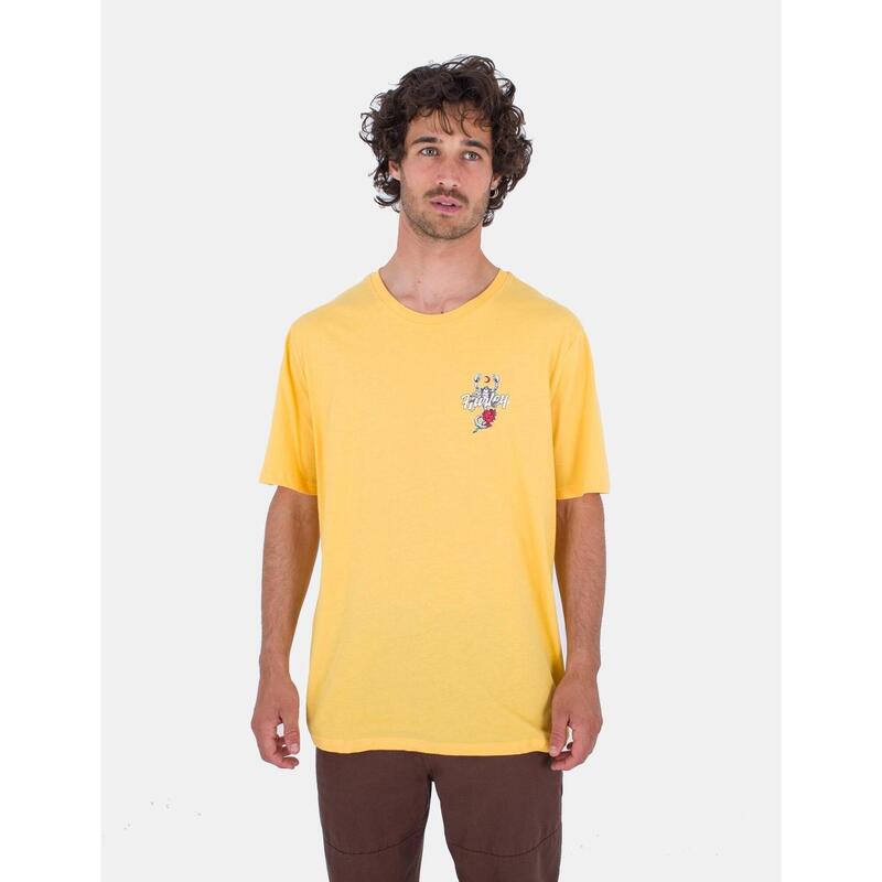 Camisetas para Hombre Hurley Evd poison Amarillo