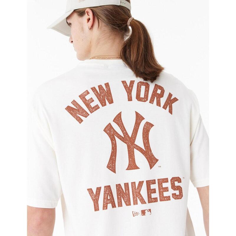 Camiseta NEW ERA MLB WORDMARK OS NEYYAN - Offwhite/Brown