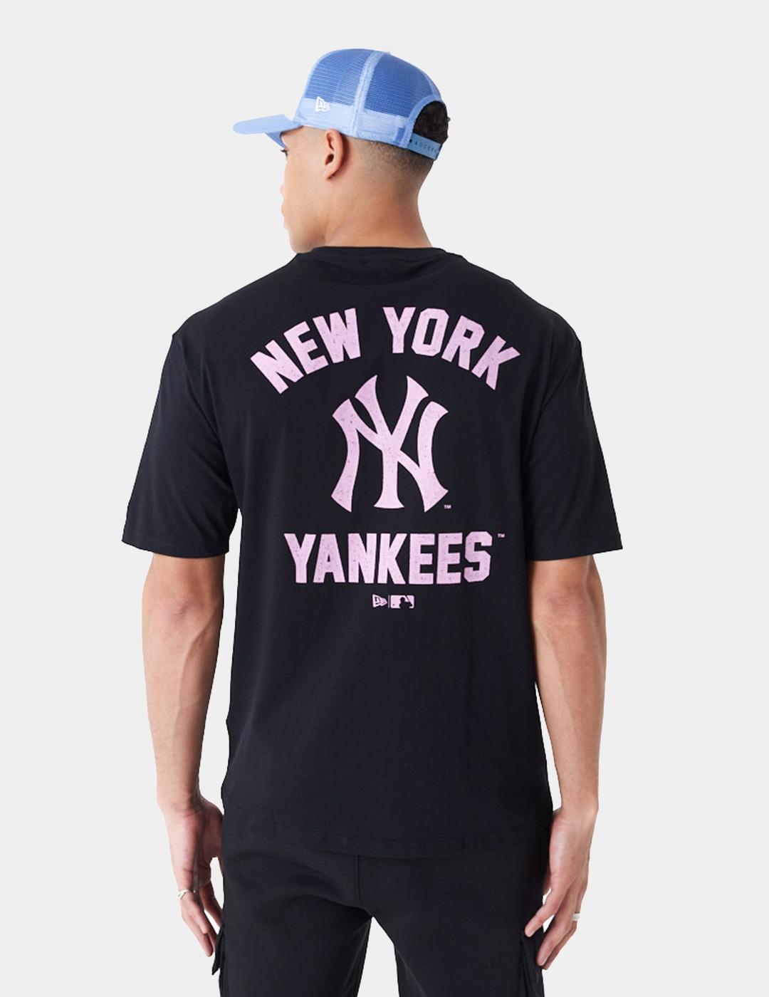 Herren Kurzarm-T-Shirt New Era  WORDMARK OS TEE NEYYAN 60435524  Schwarz 5/6