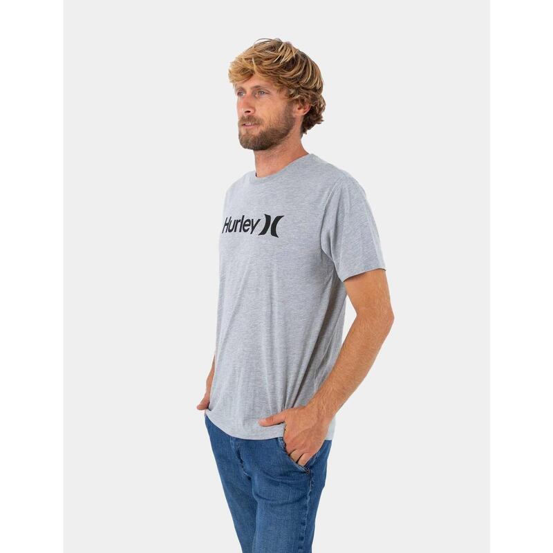 Camisetas para Hombre Hurley Evd wash core oao solid Gris