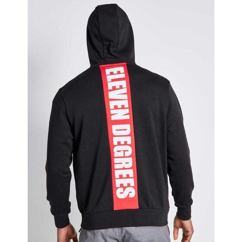 Sudaderas para Hombre Eleven degrees Cut&sew printed back graphic Negro