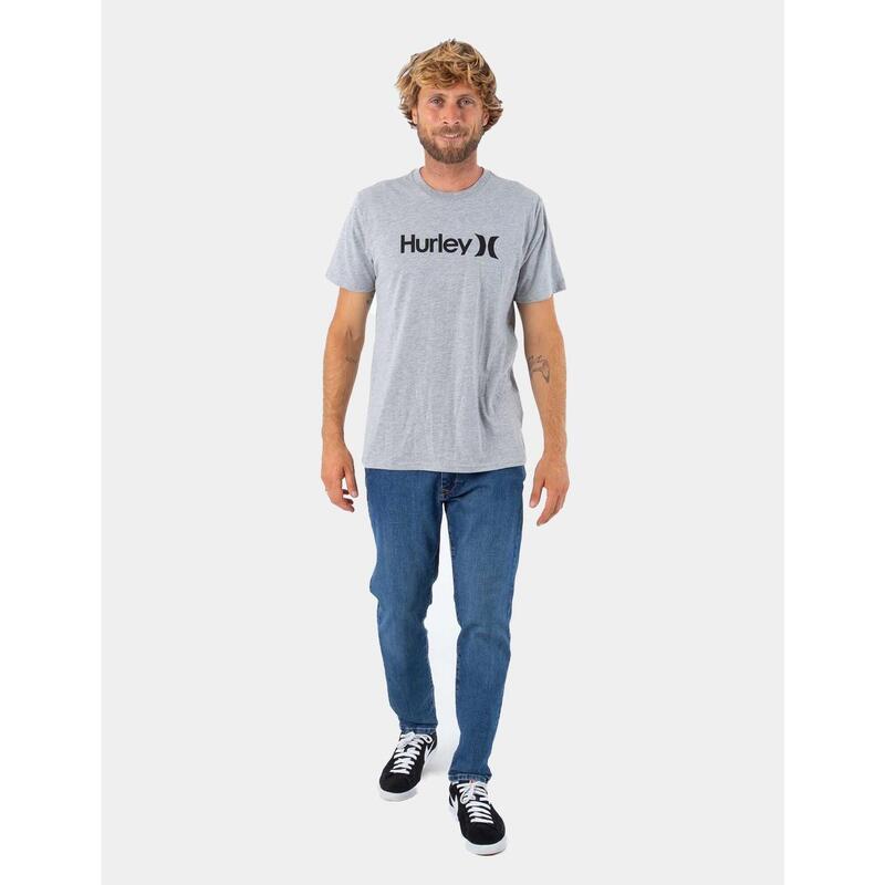 Camisetas para Hombre Hurley Evd wash core oao solid Gris