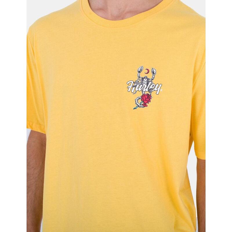 Camisetas para Hombre Hurley Evd poison Amarillo