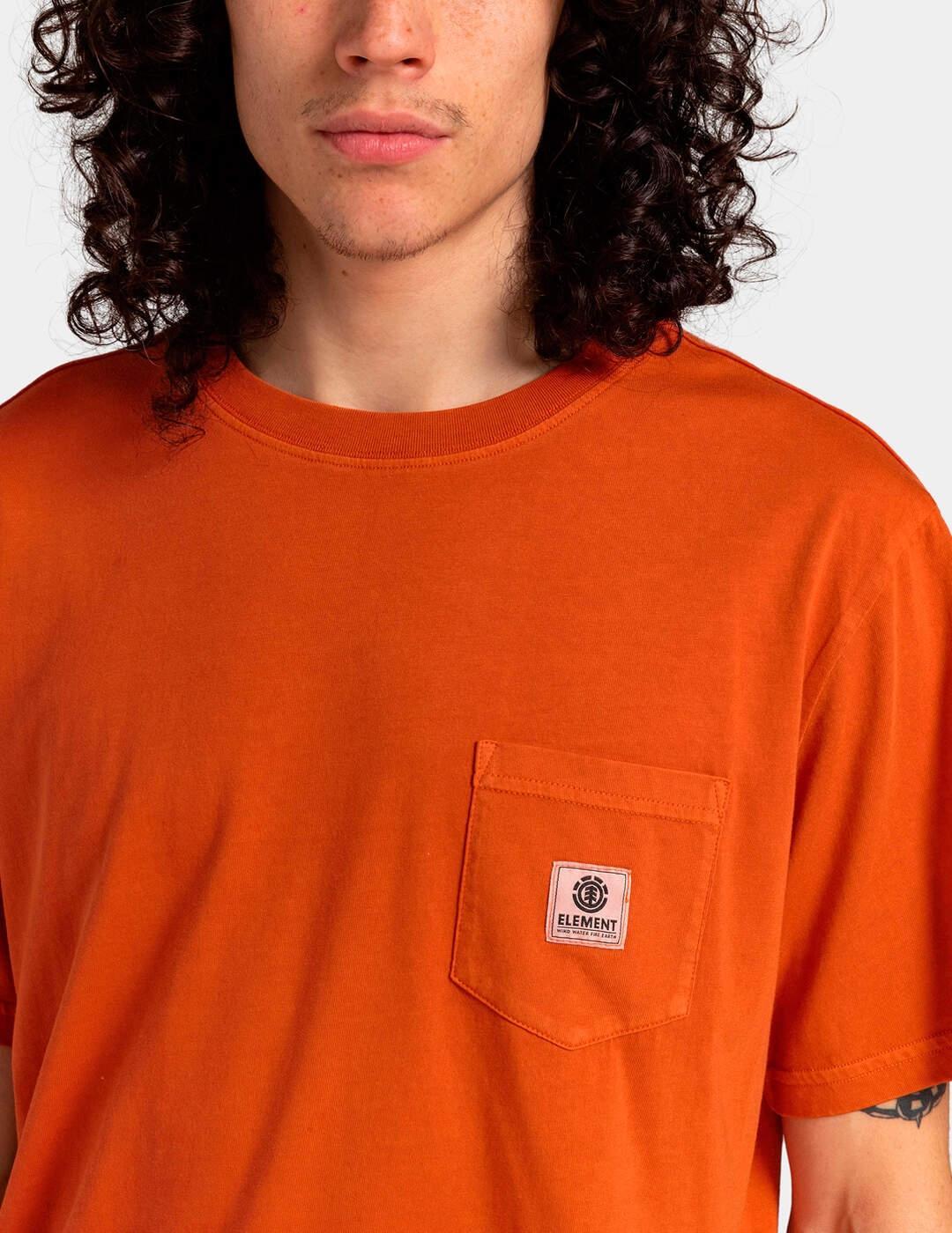 Camiseta Hombre Element Basic pocket pigment Naranja 2/7