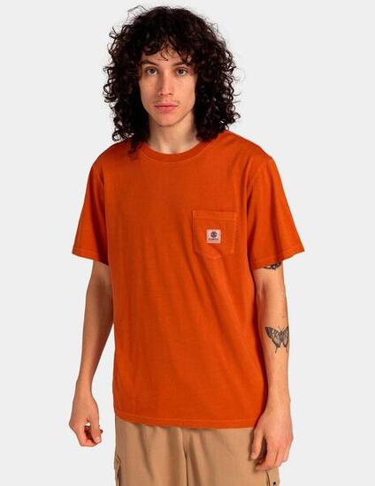 Camiseta Hombre Element Basic pocket pigment Naranja
