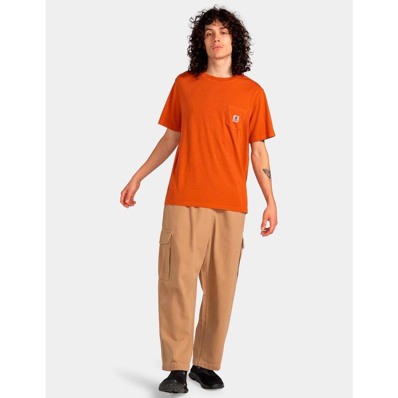 Camiseta Hombre Element Basic pocket pigment Naranja