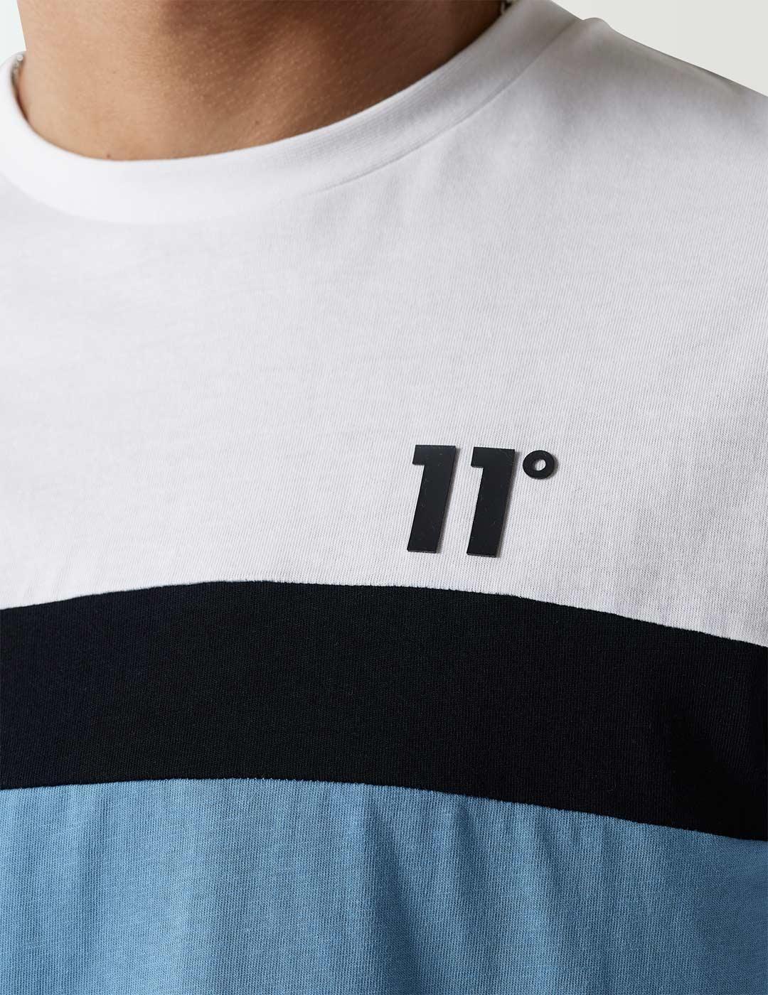 Camisetas para Hombre Eleven degrees Triple panel Azul 3/5