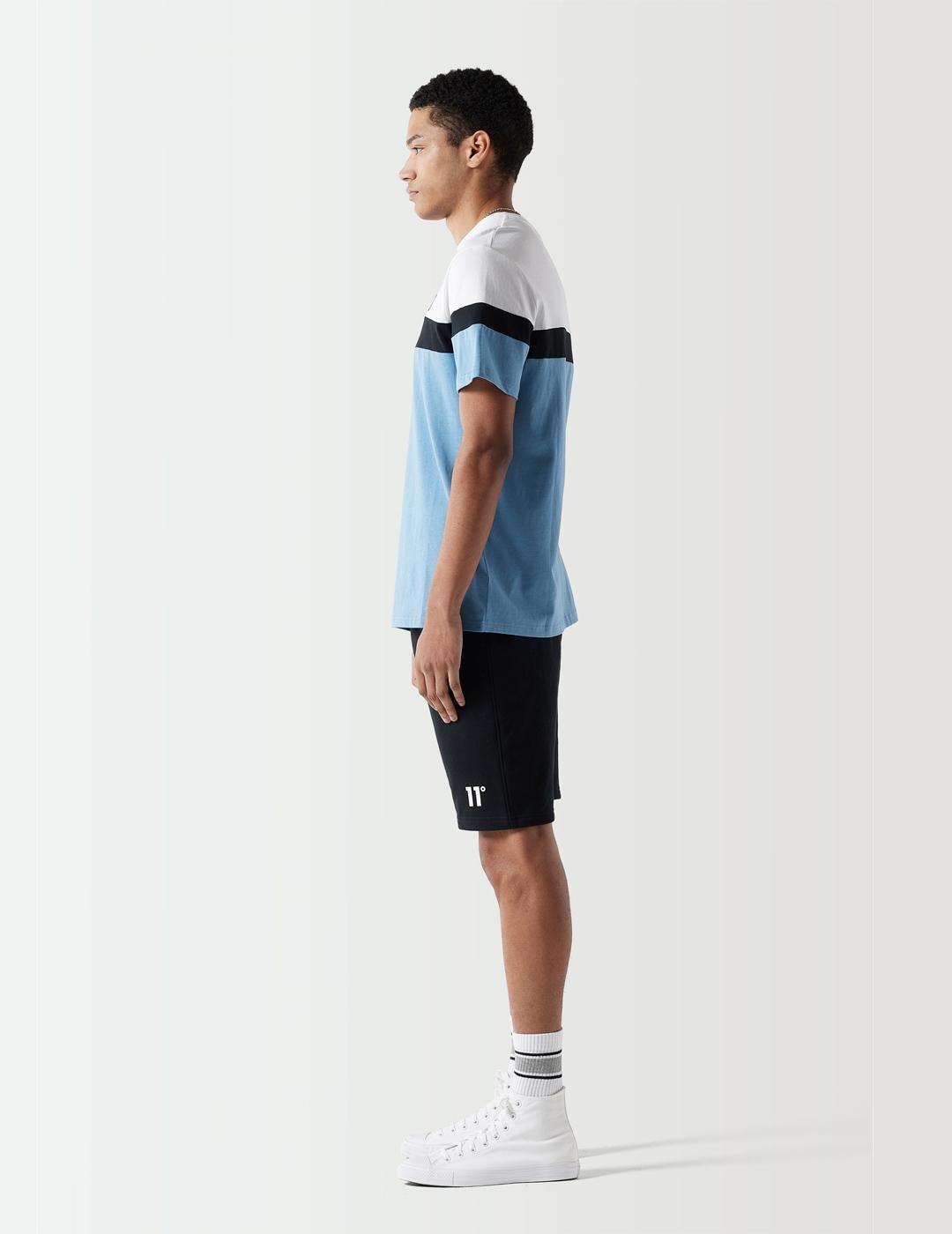 Camisetas para Hombre Eleven degrees Triple panel Azul 5/5