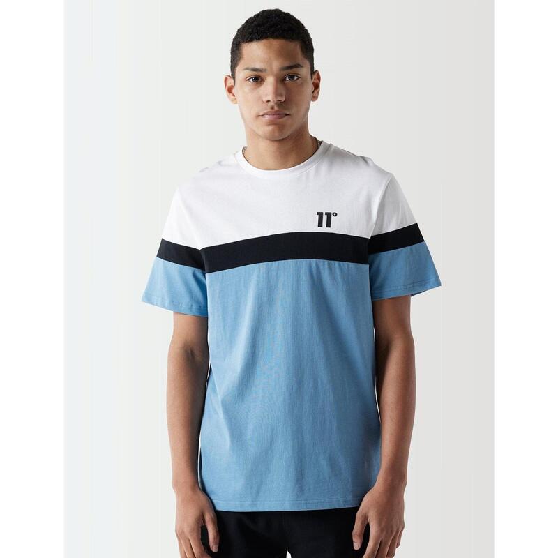 Camisetas para Hombre Eleven degrees Triple panel Azul