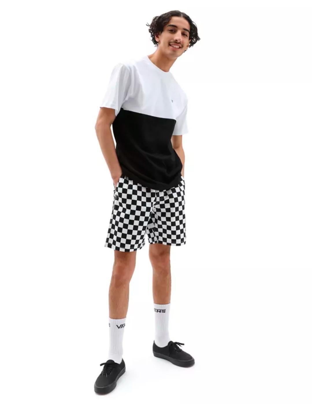 Camiseta Masculina Vans Colorblock Preto. 4/5